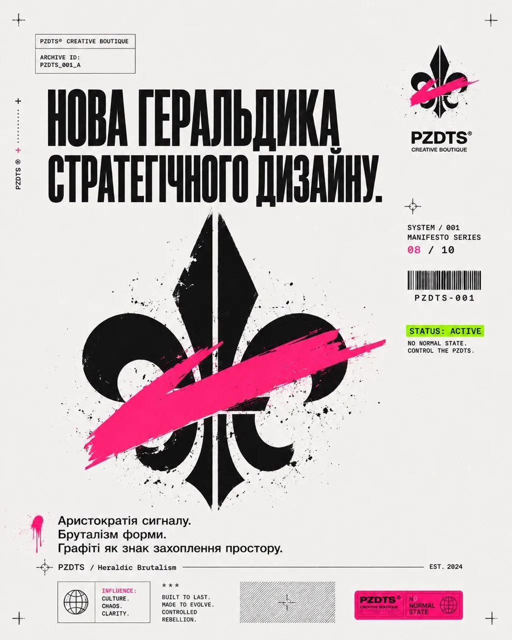 Плакат «Нова геральдика стратегічного дизайну»